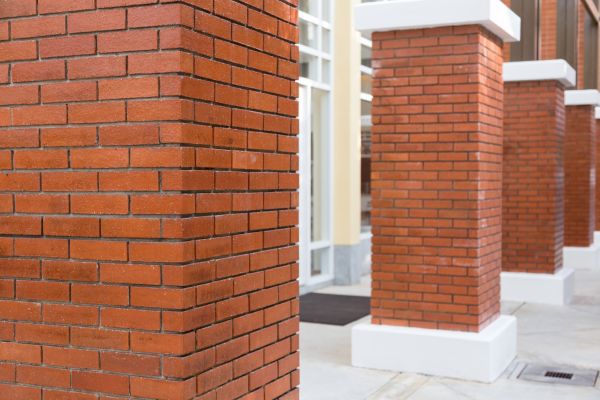 Brick Column Installation in Mchenry