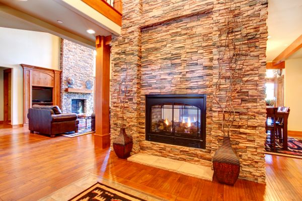 Stone Hearth Installation in Mchenry