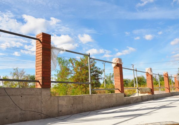 Brick Pillar Installation in Mchenry